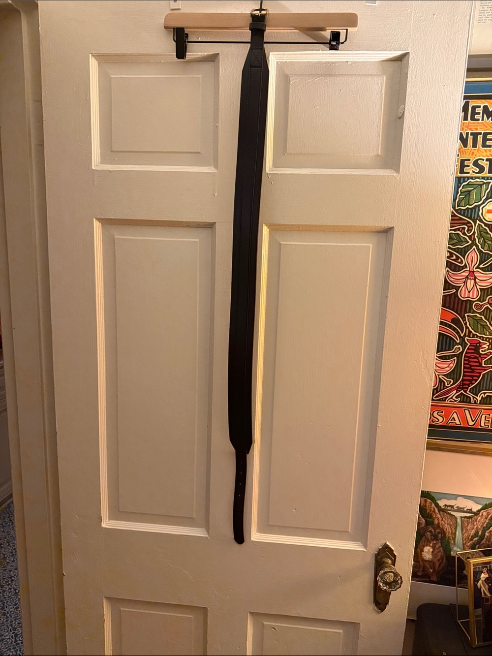 J. Crew Black Leather Wide belt